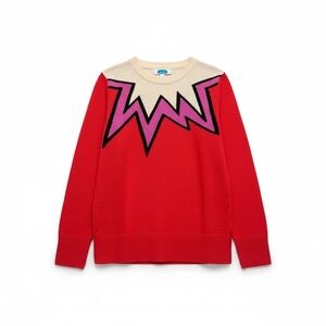 Jane Says Starburst Cashmere Red Sweater Size Large